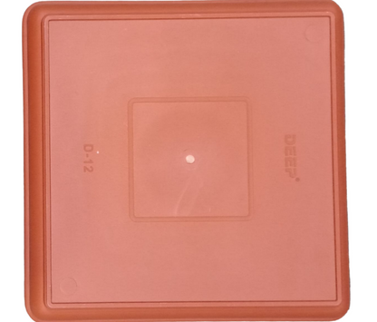 AM0935 Flower Pot Square Plastic Plant 12 Inch Saucer Tray Plant Pot