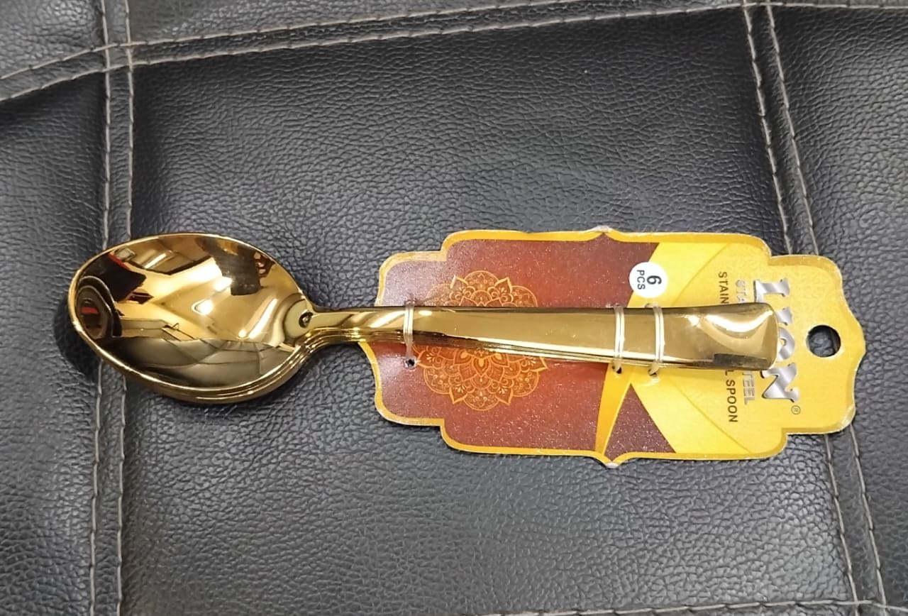 AM2373 Lion Luxury Noble Gold Baby Spoon 6Pcs