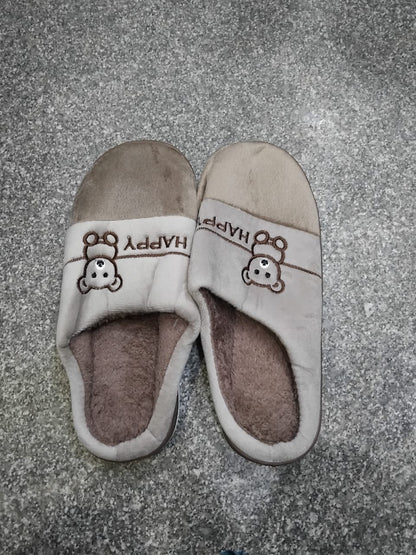 AM2429 Winter Cozy Plaid Slippers Men & Women Size- 44, 45  – Soft, Warm & Stylish -Multicolour