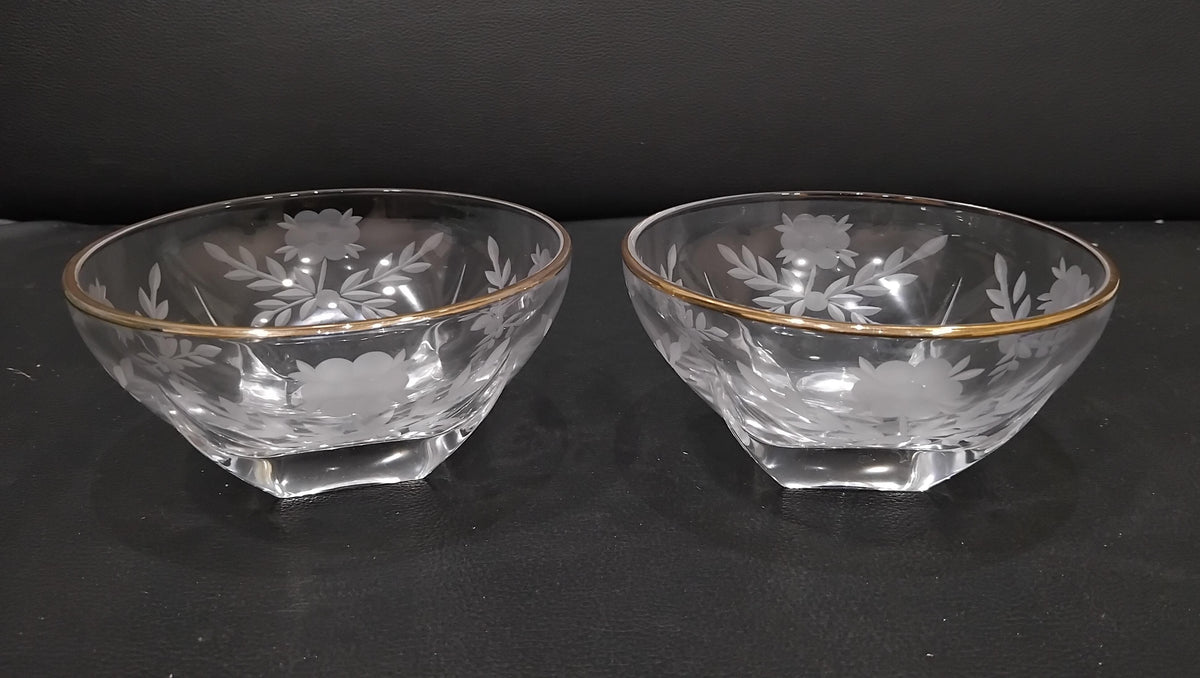 AM2575 Cello Glassware Syra Goldline Bowl Pack Of 2 Pieces