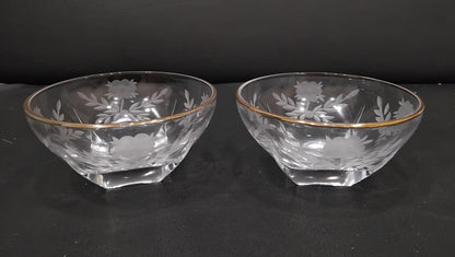 AM2575 Cello Glassware Syra Goldline Bowl Pack Of 2 Pieces