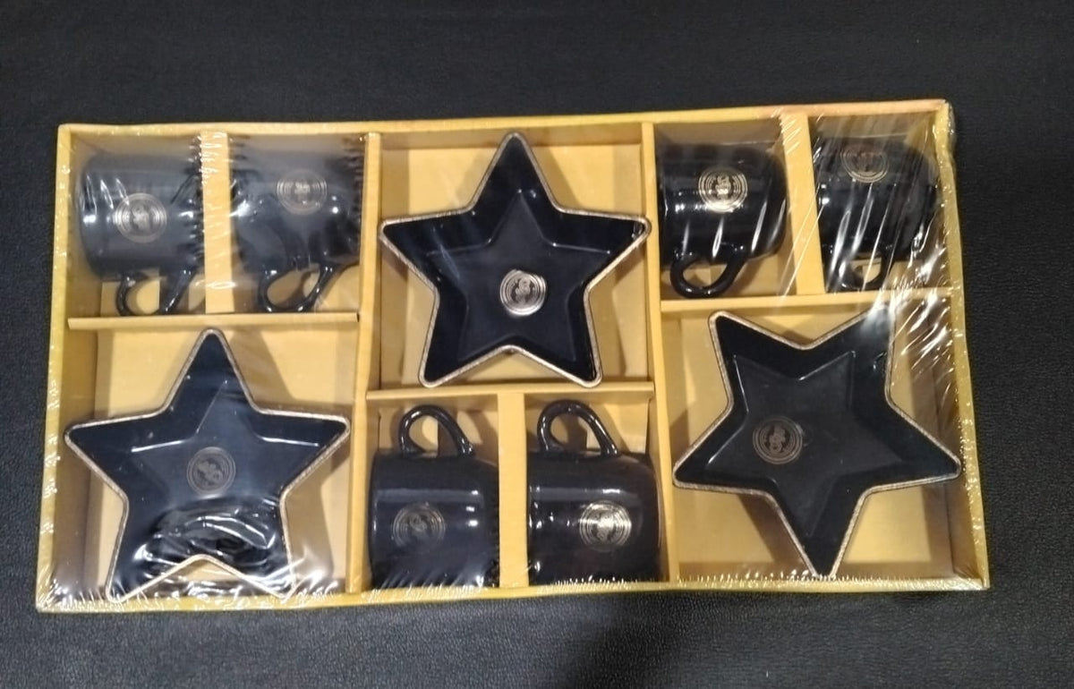 AM2773 Star Corner 6 Pieces Cup & 3 Pieces Plastic Star Platter