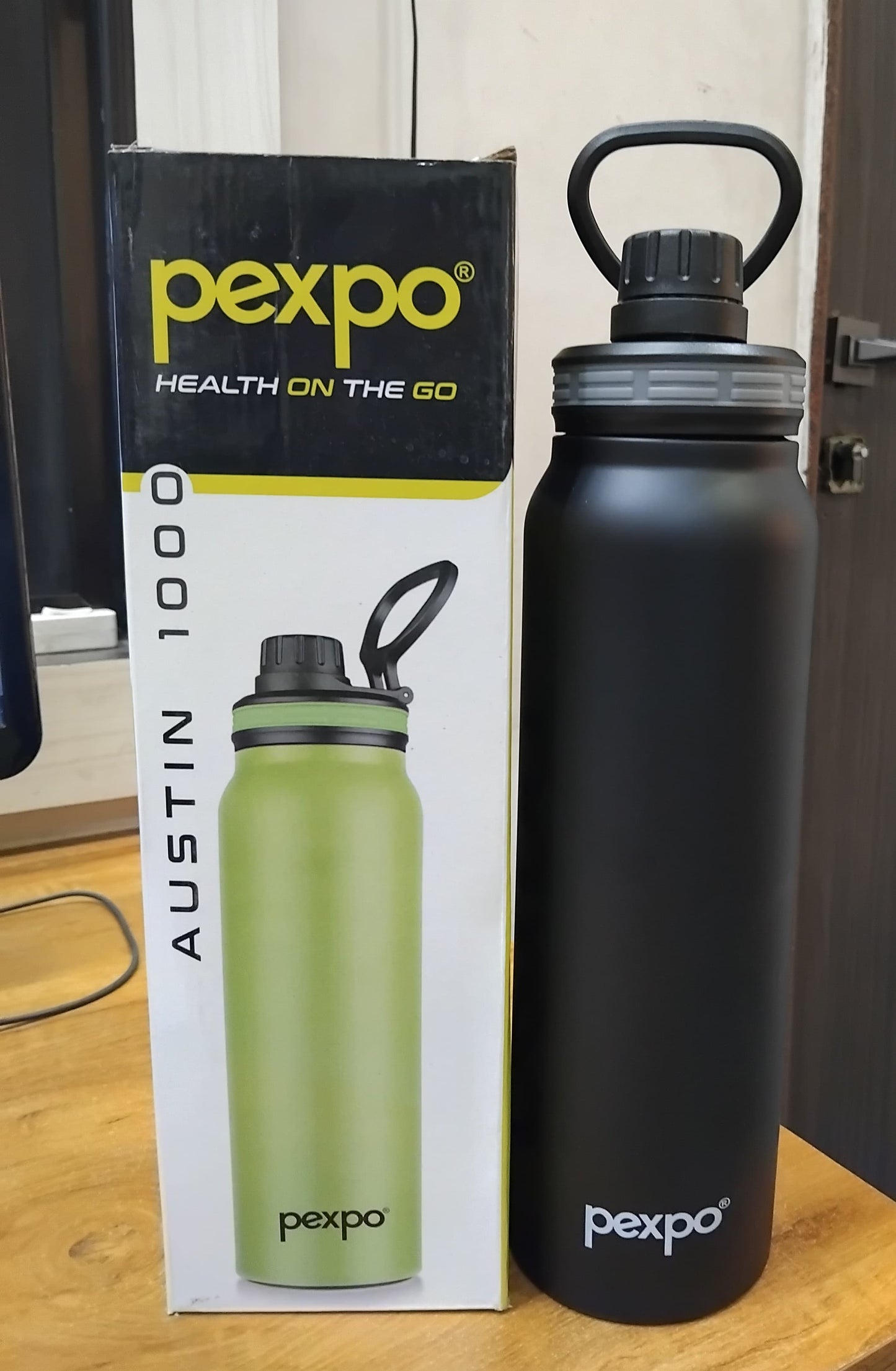 AM2795 Pexpo Austin Thermo SS Water Bottle Vaccum Insulated 1000