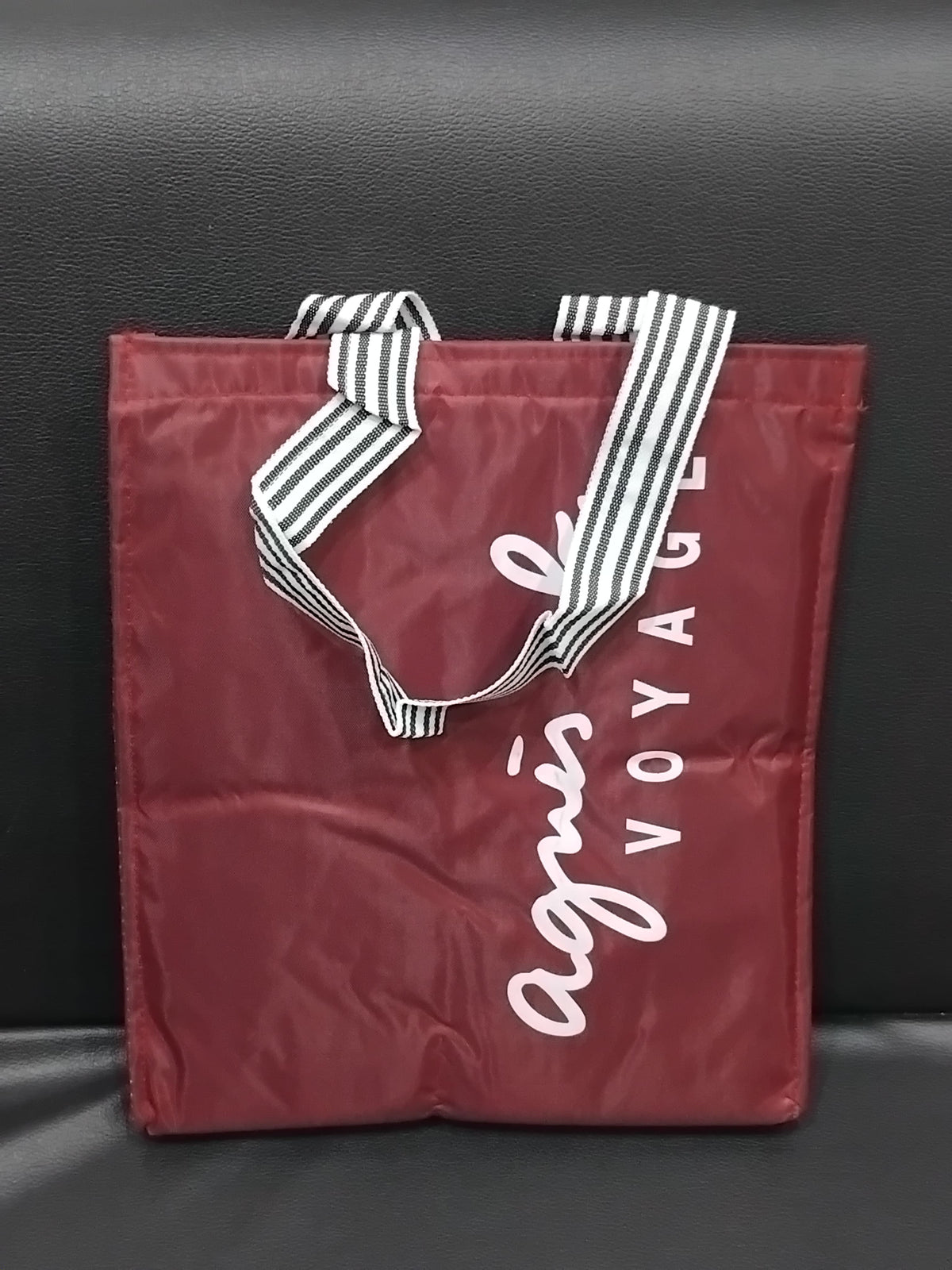 AM2914 Polyester Voyage logo Red Printed Tote Bag lunch bag 1 NO