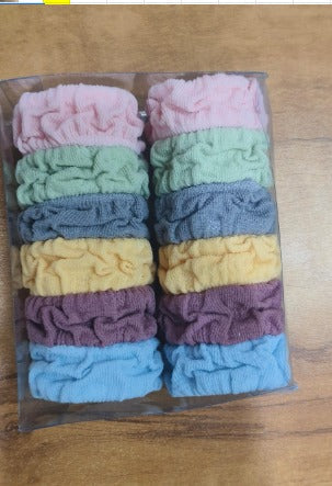 AM1203 Hair Rubber Bands for Girls Women Hair Accessories for Girls Rubber bands Soft & Stretchy Small Ponytail Multicolor Pack Of 12 Pcs