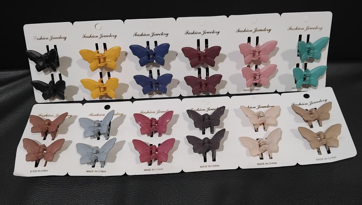 AM1226 Butterfly Hair Claw Hair Accessories Trendy 2 Pcs Clips Clutches For Women & Girls Hair Accessories For Set Pack Of 2 Multicolour