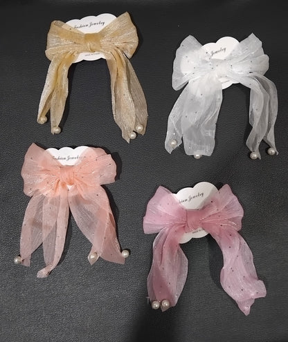 AM1215 Bow Hair Clip Multicolour for Girls Pack of One