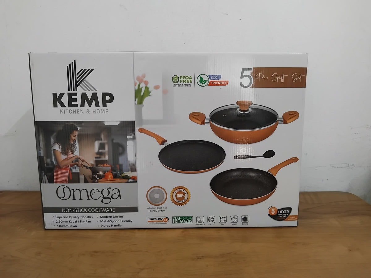 AM3331 Kemp Omega Non-Stick Cookware Aluminium 5 Pcs Set