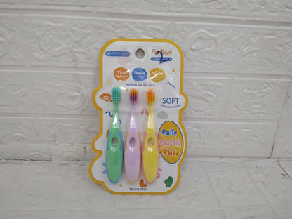 AM3445 FunFresh Toothbrush TB-1110-3FF Cute Soft Bristle Toothbrush 3Set