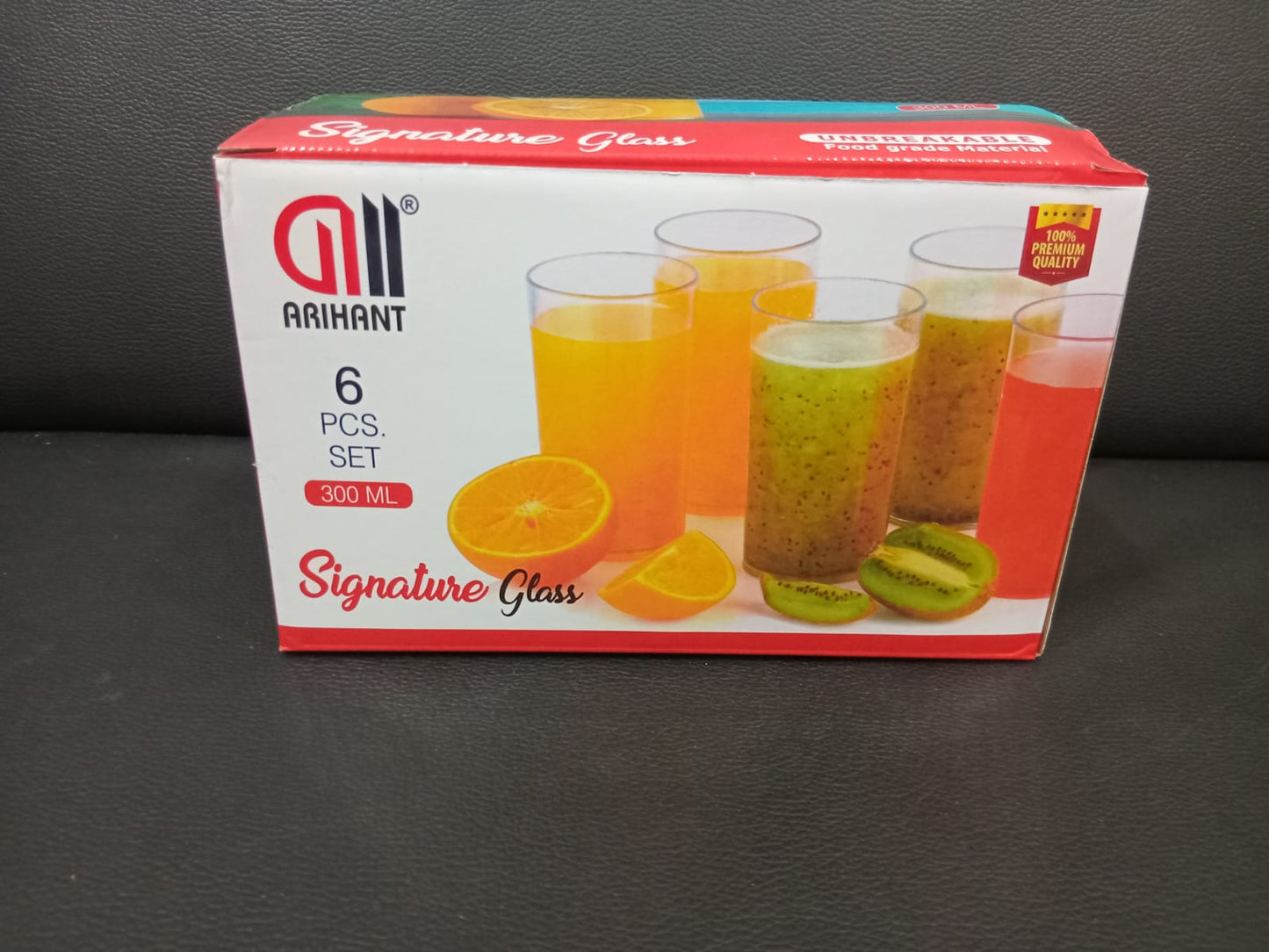 AM3810 Plastic Signature Glass Set (300 ML, 6 Pieces)