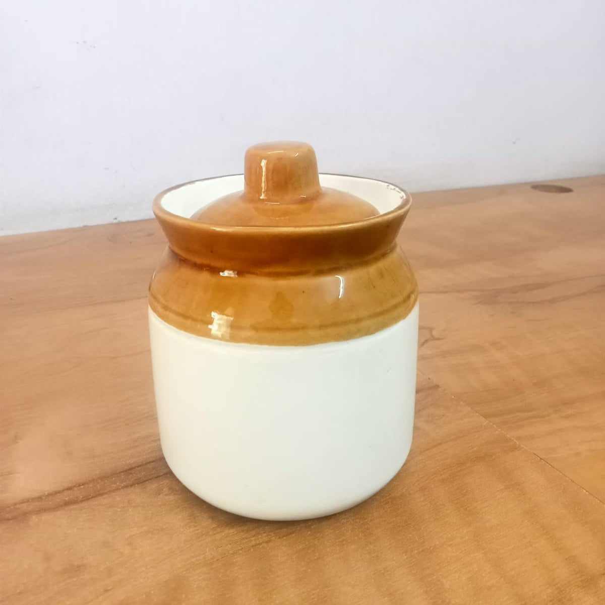 AM5088 White And Brown Pickle Jar (Pack Of 400ml)