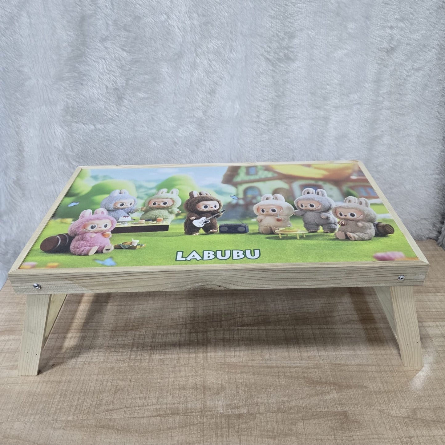 AM7059 LABUBU The Monsters Collection Wooden Foldable Laptop & Study Table