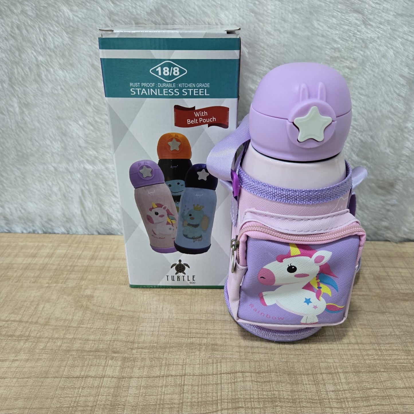 AM7053 Turtle 600 Vacuum Insulated 18/8 Stainless Steel Kids Water Bottle (600ml)