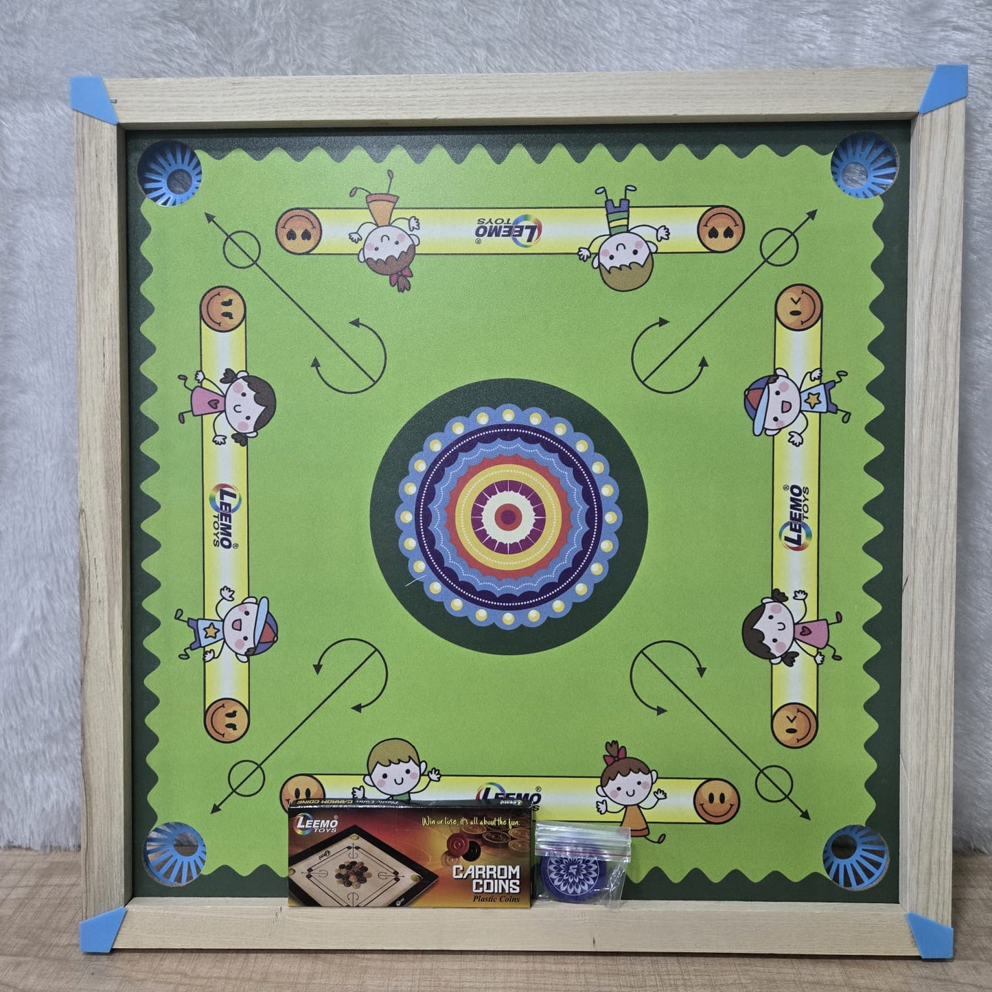 AM7076 Toy Industries 5-in-1 Reversible Wooden Board Game Set - No.2