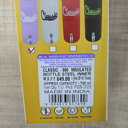 AM7097 Nakoda Classic Insulated Stainless Steel Water Bottle 900