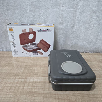 AM7103 Nakoda Convex-3 Insulated Stainless Steel Lunch Box
