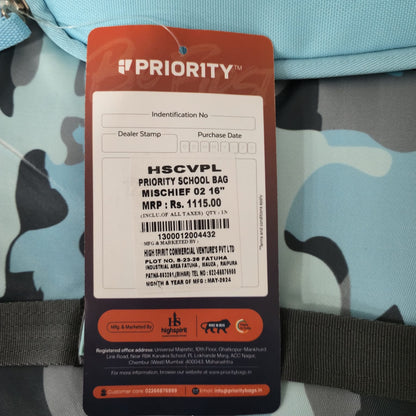 AM7138 Priority Mischief 16" Elite Warrior School Backpack - Mix Design
