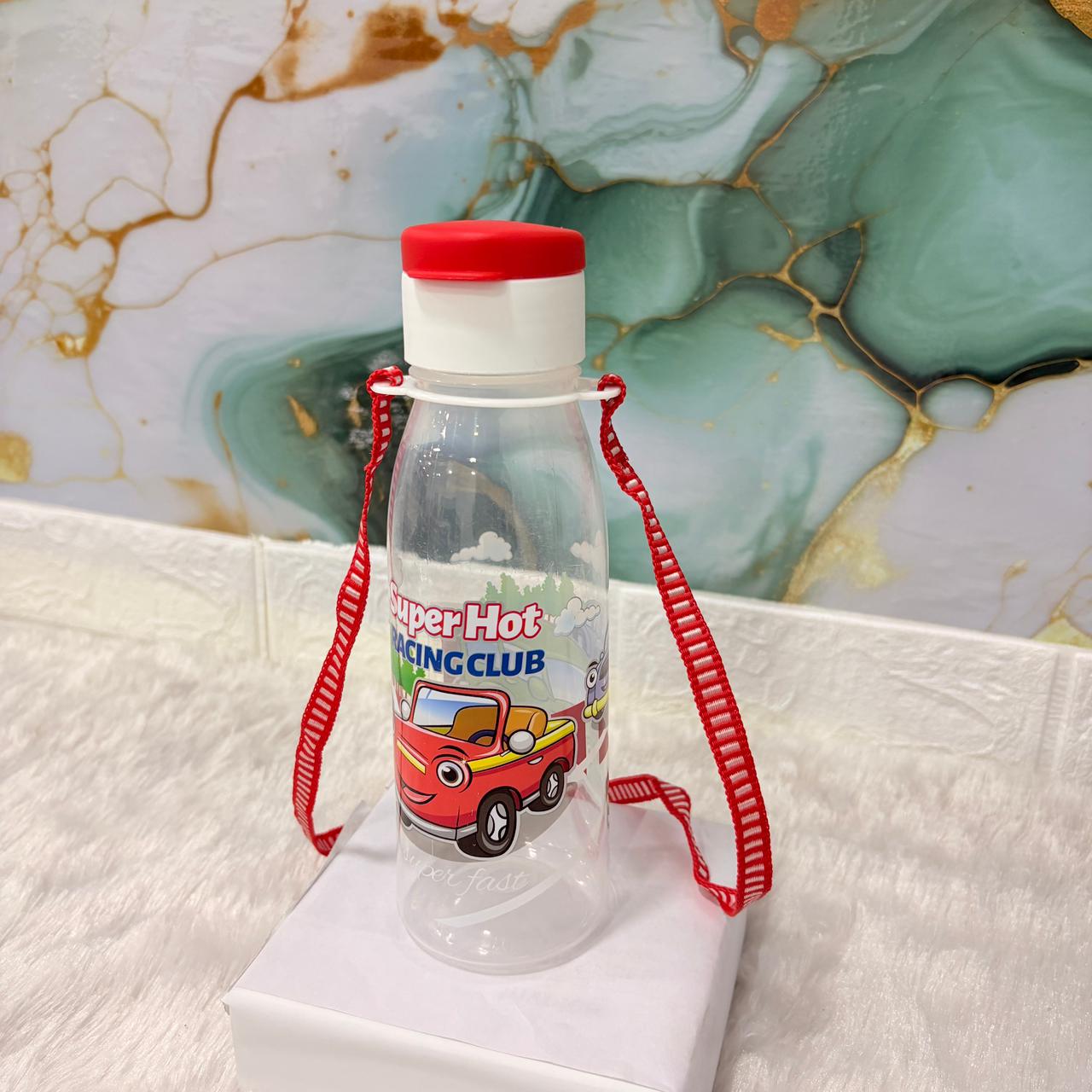AM7163 Joyful Cool Aqua-550 Printed Kids Water Bottle with Carry Strap