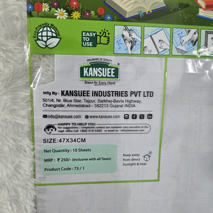 AM7194 Kansuee Crystal Clear Book Cover Stickers (10 Sheets) – 47x34cm