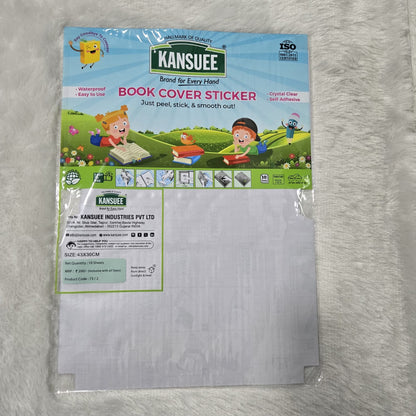 AM7195 Kansuee Crystal Clear Book Cover Stickers (10 Sheets) – 43x30cm