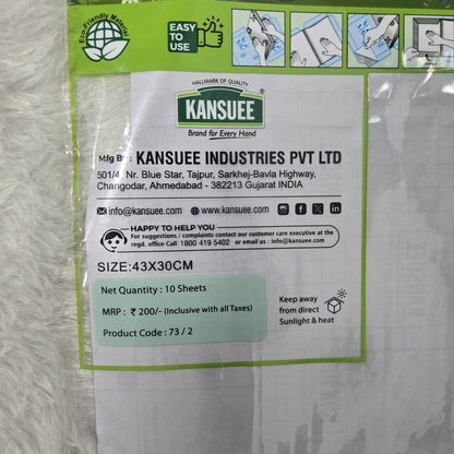 AM7195 Kansuee Crystal Clear Book Cover Stickers (10 Sheets) – 43x30cm