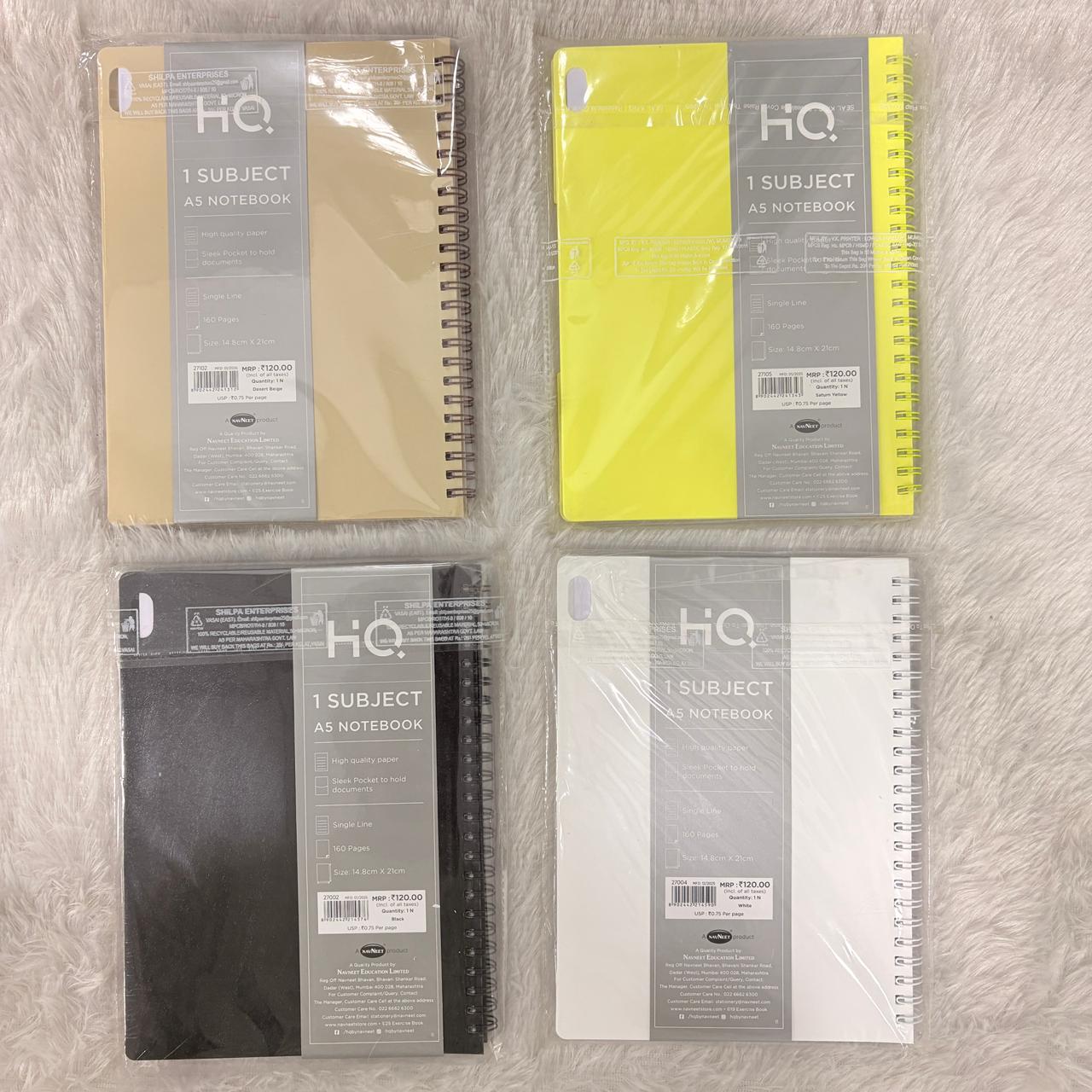 AM7198 HQ 1-Subject A5 Spiral Diary (Mix-Colour, 160 Pages)