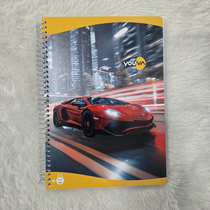 AM7200 Youva Spiral Long Notebook - A4, Single Line (300 Pages)