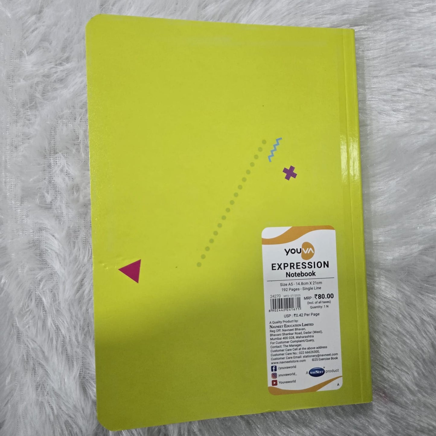 AM7201 Youva Expression A5 Diary - 192 Pages (Single Line)