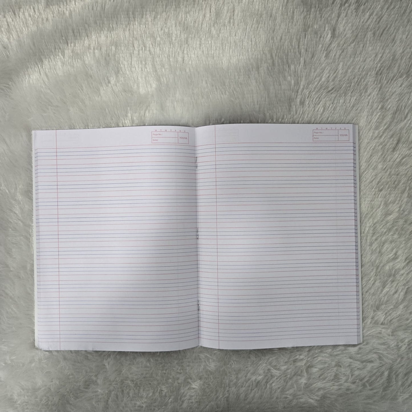 AM7209 Youva Brown Red & Blue Line Jumbo Notebook - 172pg