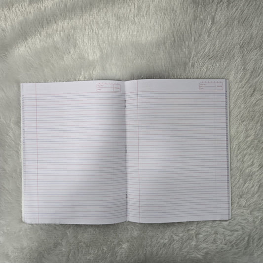 AM7209 Youva Brown Red & Blue Line Jumbo Notebook - 172pg