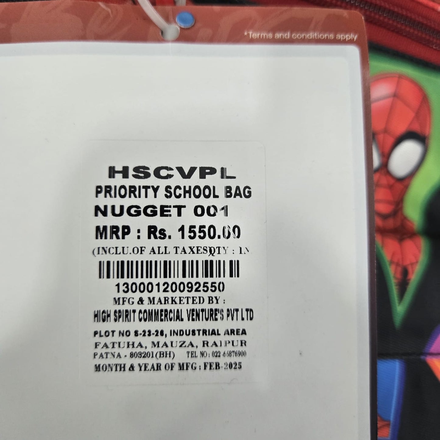 AM7238 Nugget Marvel & Character Themed School Backpack