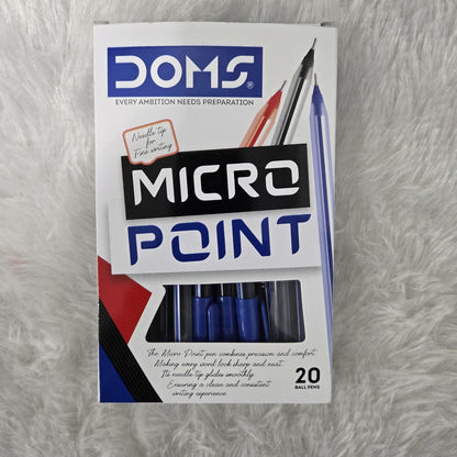 AM7244 DOMS Micro Point Ball Pen - Blue 20pc
