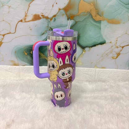 AM7248 Labubu Bunny Tumbler with Handle - Multicolour