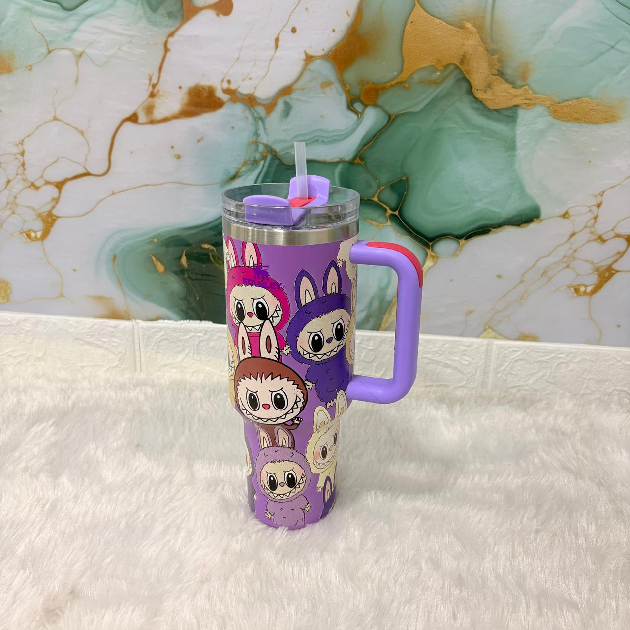 AM7248 Labubu Bunny Tumbler with Handle - Multicolour