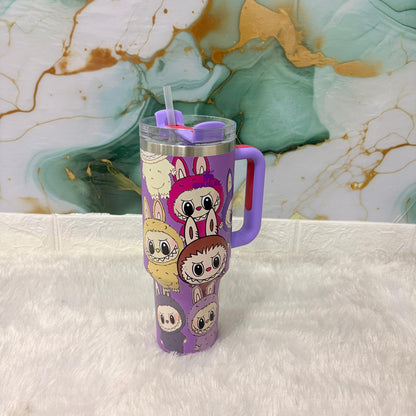 AM7248 Labubu Bunny Tumbler with Handle - Multicolour