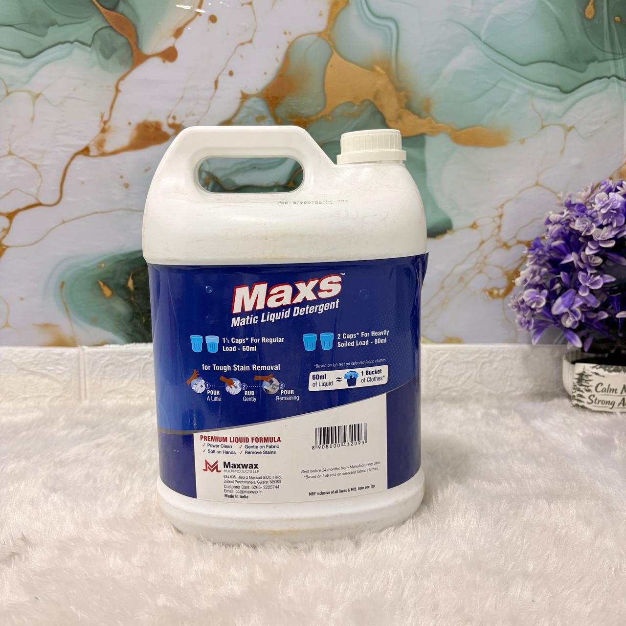 AM7264 Maxs Matic Liquid Detergent - Power Wash (4.8 Ltr)