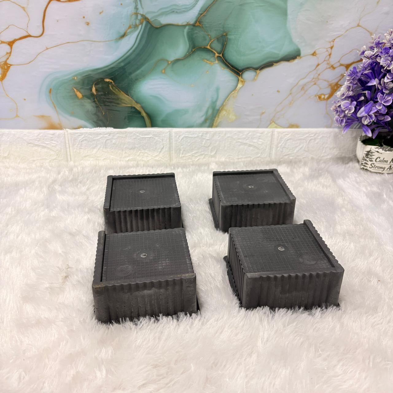 AM7269 Zamkar Heavy Duty Multi-Purpose Square Plastic Stands for Furniture & Appliances (Set of 4)