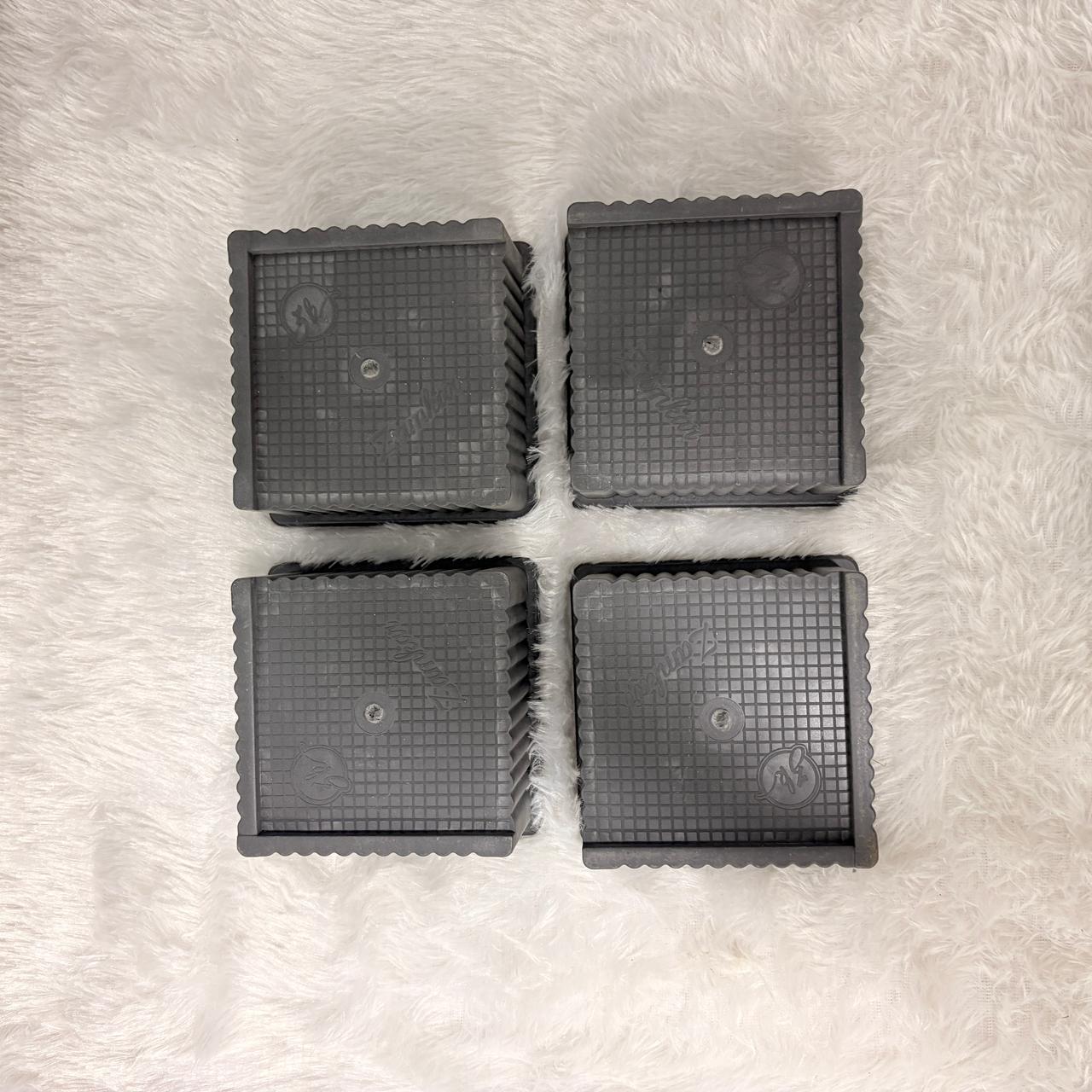 AM7269 Zamkar Heavy Duty Multi-Purpose Square Plastic Stands for Furniture & Appliances (Set of 4)