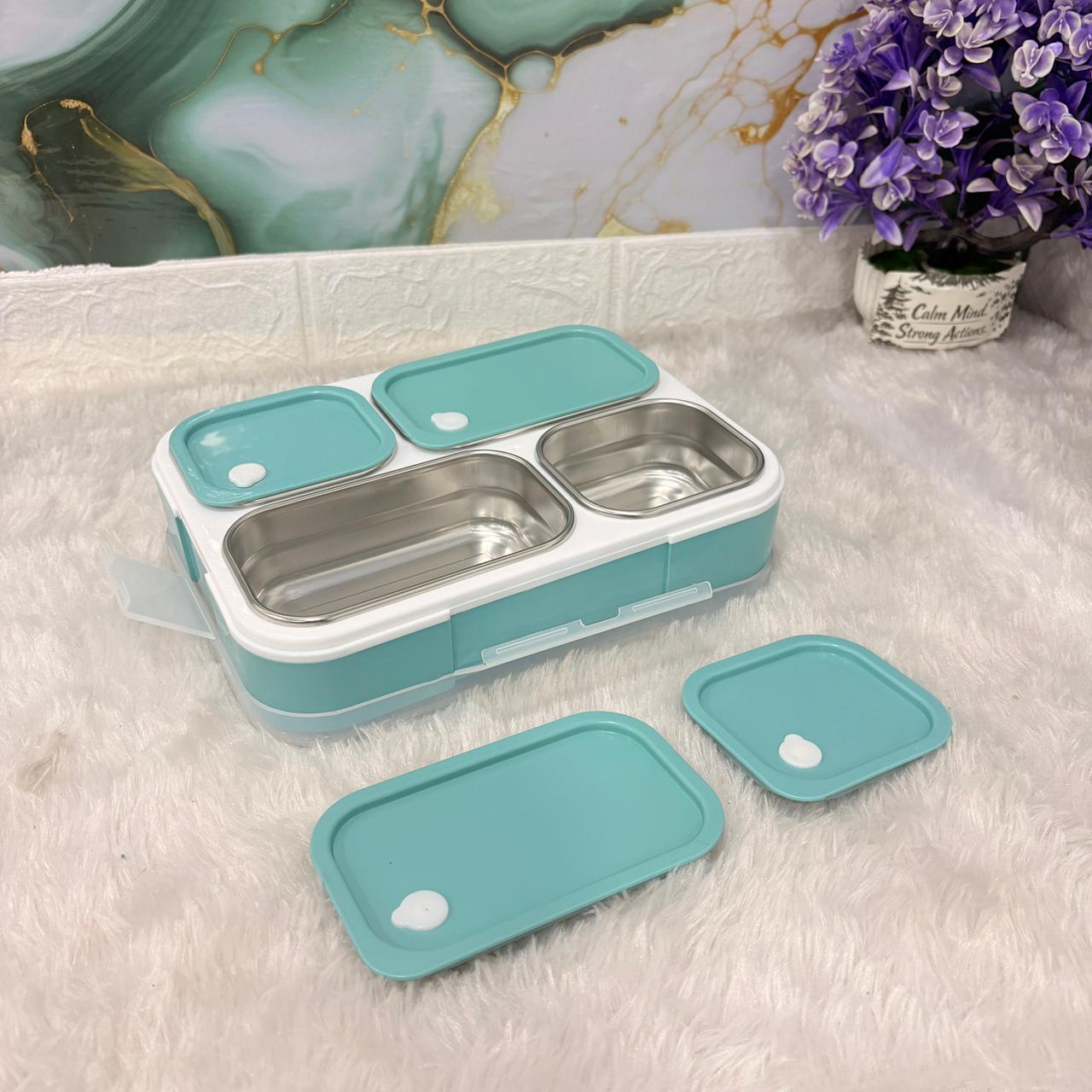 AM7272 Ganesh Aspire-4 Insulated Leak & Spill Proof 4-Compartment Lunch Box