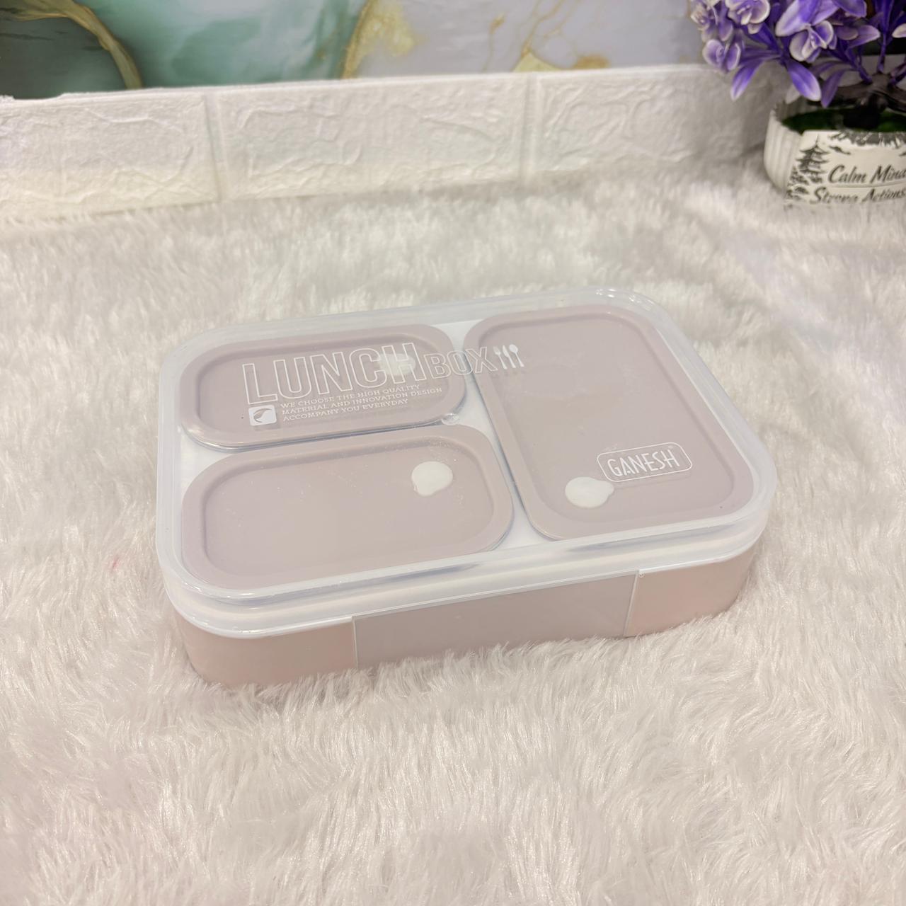 AM7273 Ganesh Aspire 3 Compartment Insulated Leak-Proof Lunch Box