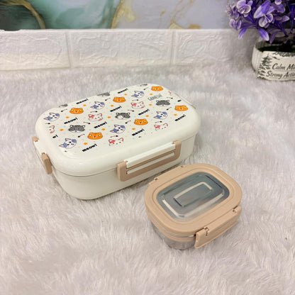 AM7277 Ganesh Skipper-750 Insulated Stainless Steel Lunch Box Set with Airtight Containers