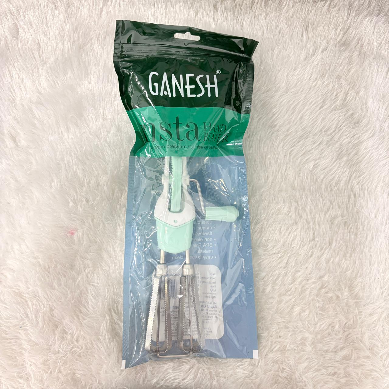 AM7284 Ganesh Insta Hand Beater - Manual Rotary Gear Blender for Kitchen