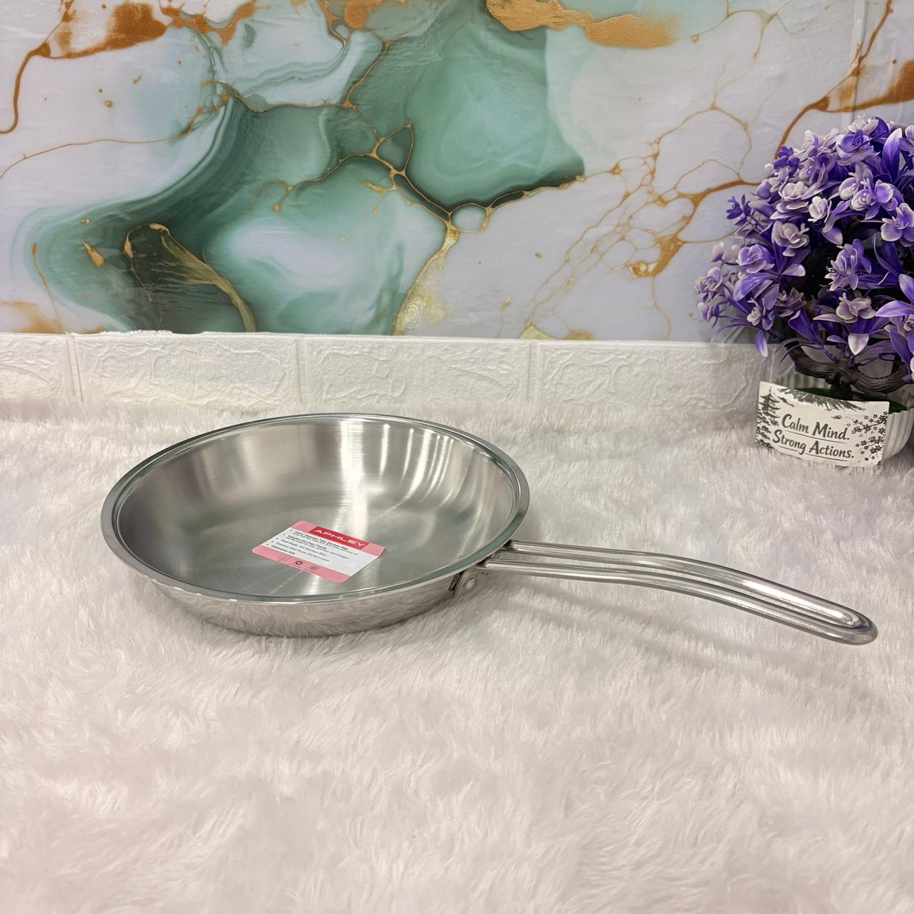 AM7301 Tri-Ply Stainless Steel Frypan (24 cm) – Induction & Gas Friendly