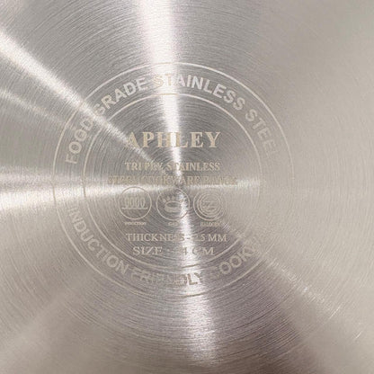 AM7301 Tri-Ply Stainless Steel Frypan (24 cm) – Induction & Gas Friendly