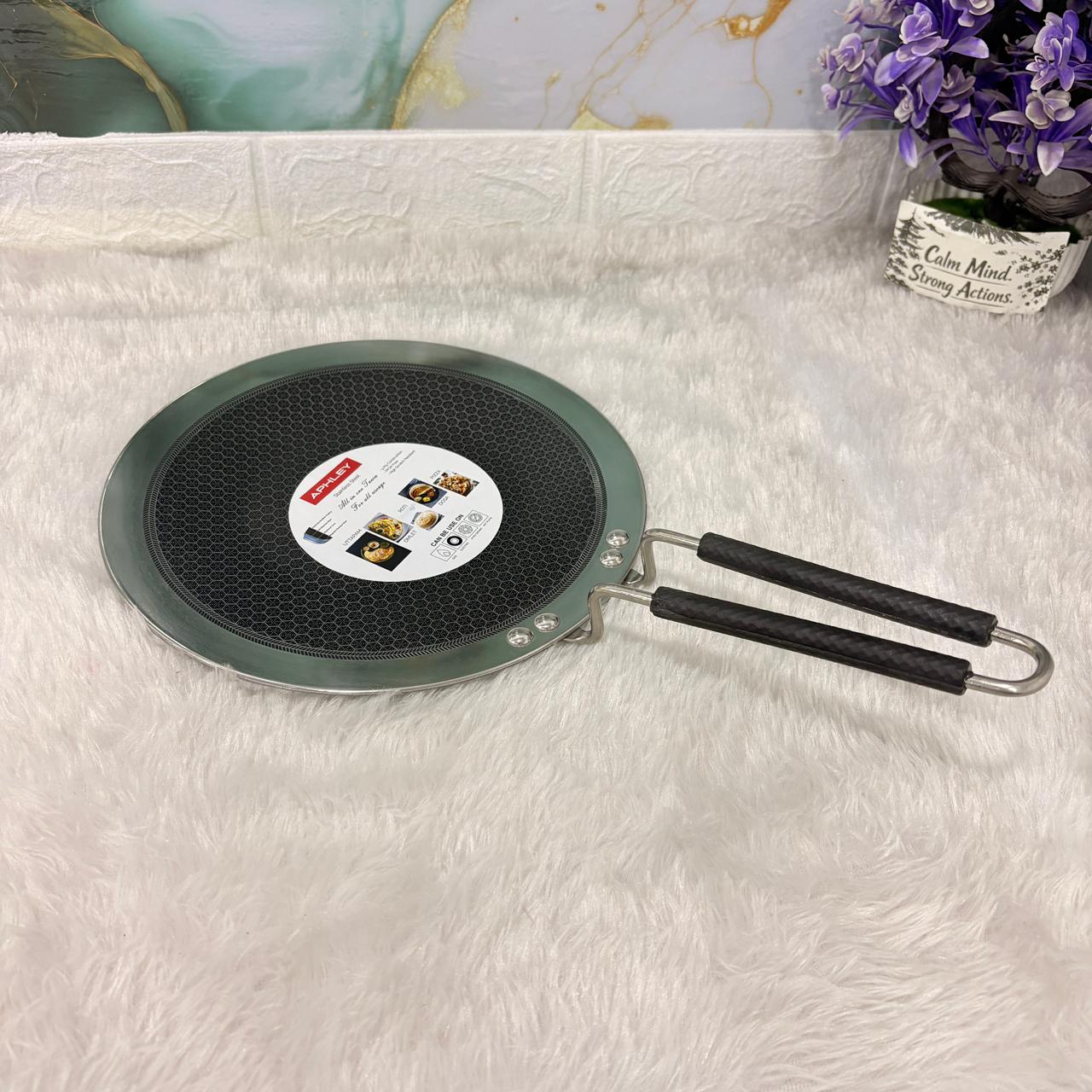 AM7305 Triply Stainless Steel Non-Stick Honeycomb Tawa - 25cm