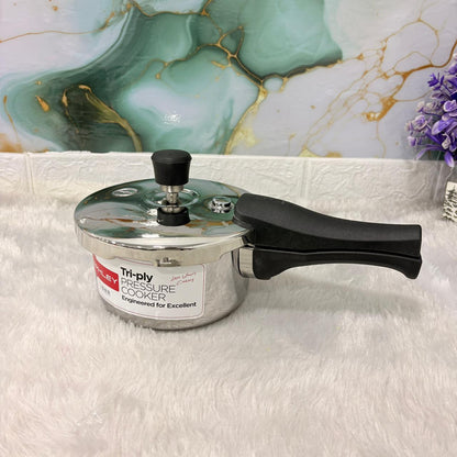 AM7306 Tri-Ply Stainless Steel Outer Lid Pressure Cooker - 1.5 Ltr