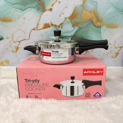 AM7307 Tri-Ply Stainless Steel Outer Lid Pressure Cooker - 2 Ltr