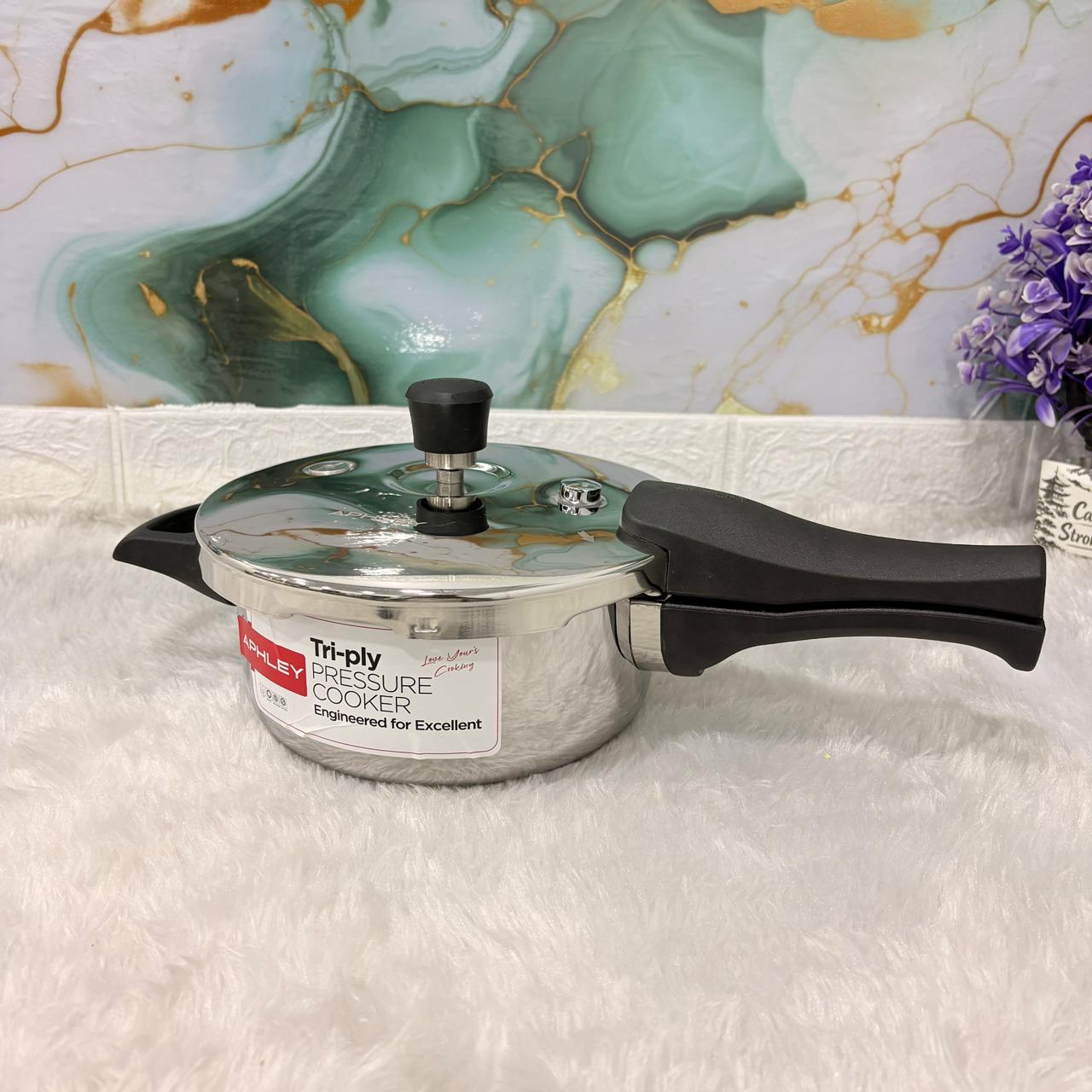 AM7307 Tri-Ply Stainless Steel Outer Lid Pressure Cooker - 2 Ltr