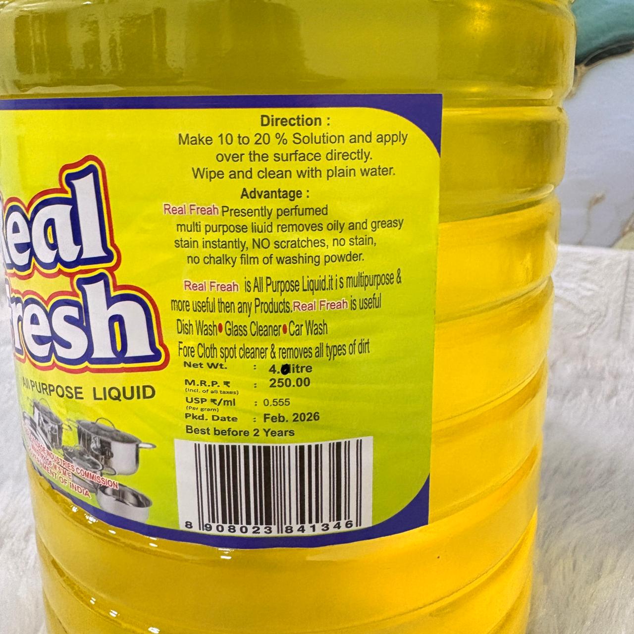 AM7314 Real Fresh All Purpose Multipurpose Liquid Cleaner (4 Ltr)