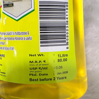 AM7319 Klin-N-Care Advance All Purpose Liquid Cleaner - Lemon (1 Litre)